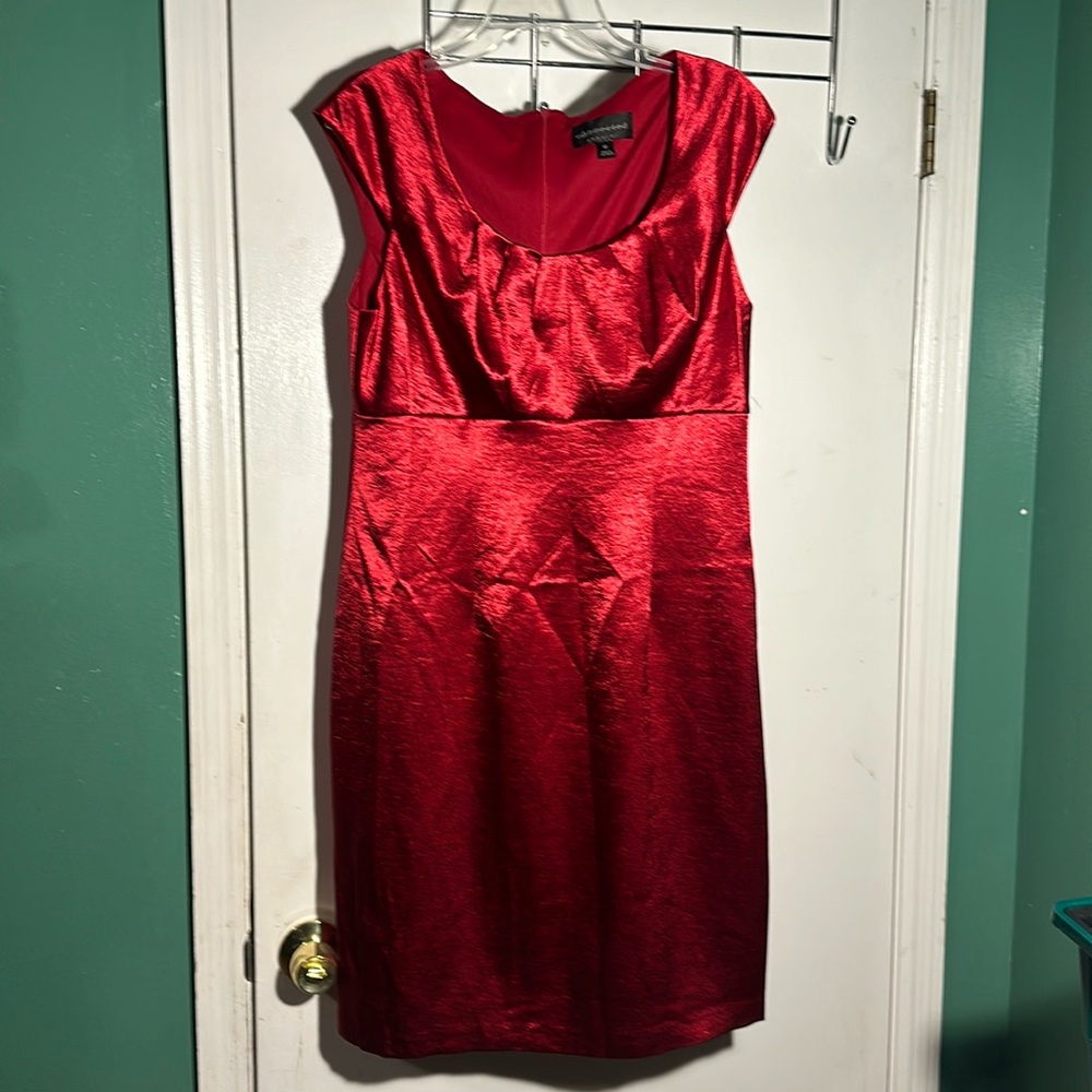 Connected apparel red dress size 12 good condition